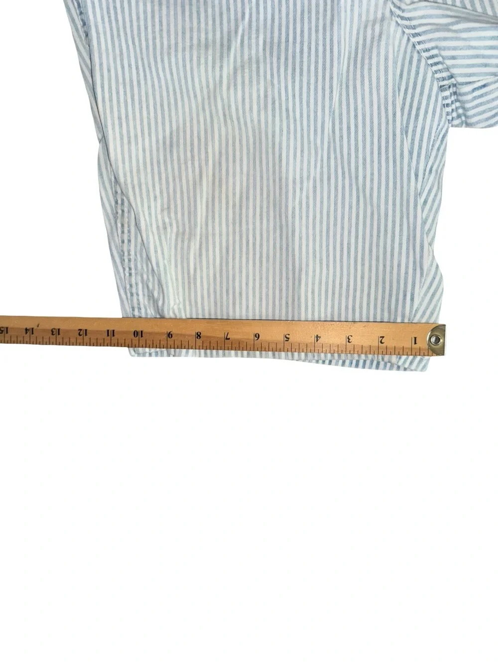 Vintage 70s 80s Chic Striped Denim Shorts baggy skater size 29 or small L